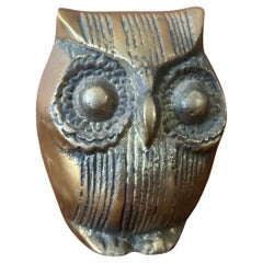MCM Escultura / Pisapapeles Búho de latón