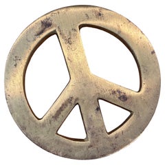 Presse-papier en laiton "Peace Sign" (signe de paix) MCM