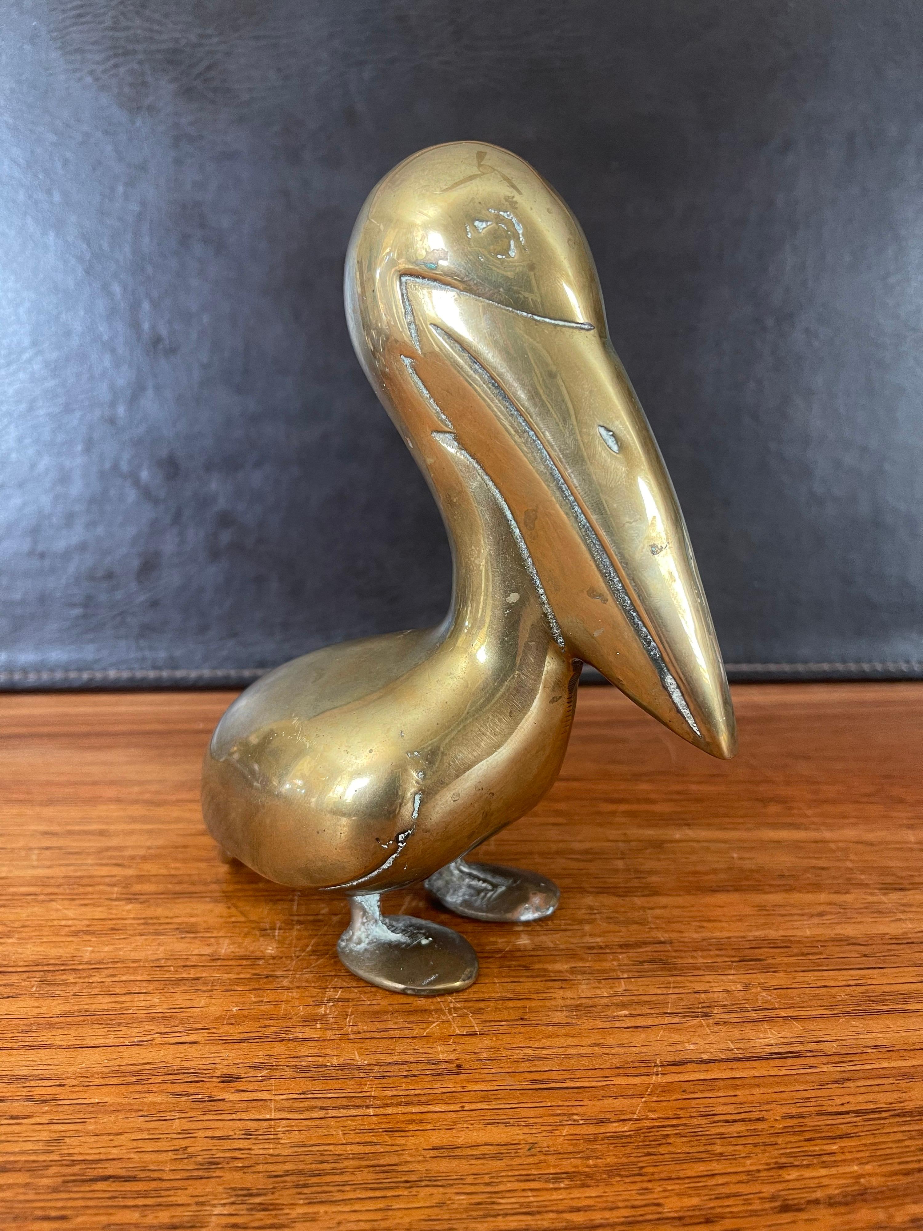 MCM Brass Pelican Sculpture 2