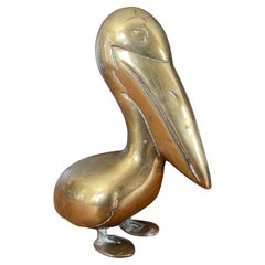 MCM Brass Pelican Sculpture