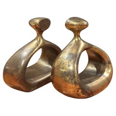 MCM Brass "Stirrup" Bookends by Ben Seibel for Jenfred-Ware