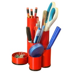 MCM Bright Red Modular Desk Organizer by Karl Deyhle of Germany