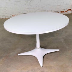 MCM Brody Chicago Round Pedestal Dining Table Enameled Star Base & Laminate Top