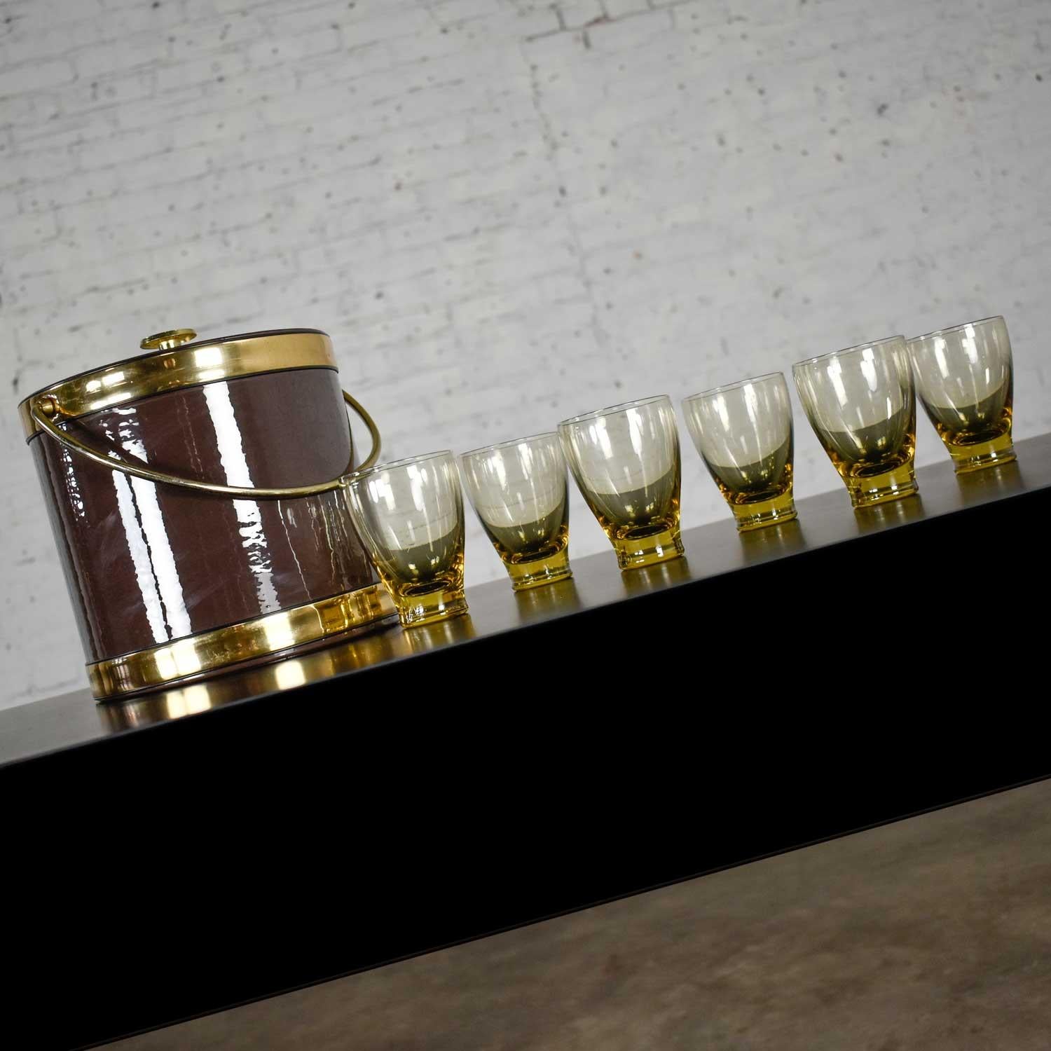 gold bar set with ice bucket