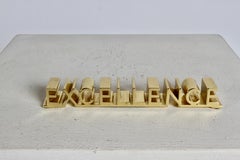 MCM Bruce Fox Gold Anodized Aluminum 3D "Excellence" Motivation Desk Accessory