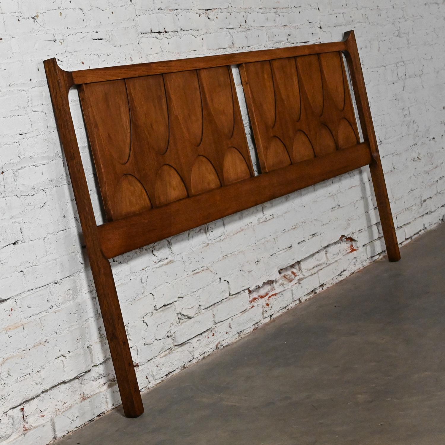 MCM Brutalist Brasilia King Sized Headboard 6130-59 Broyhill Premier Series 5