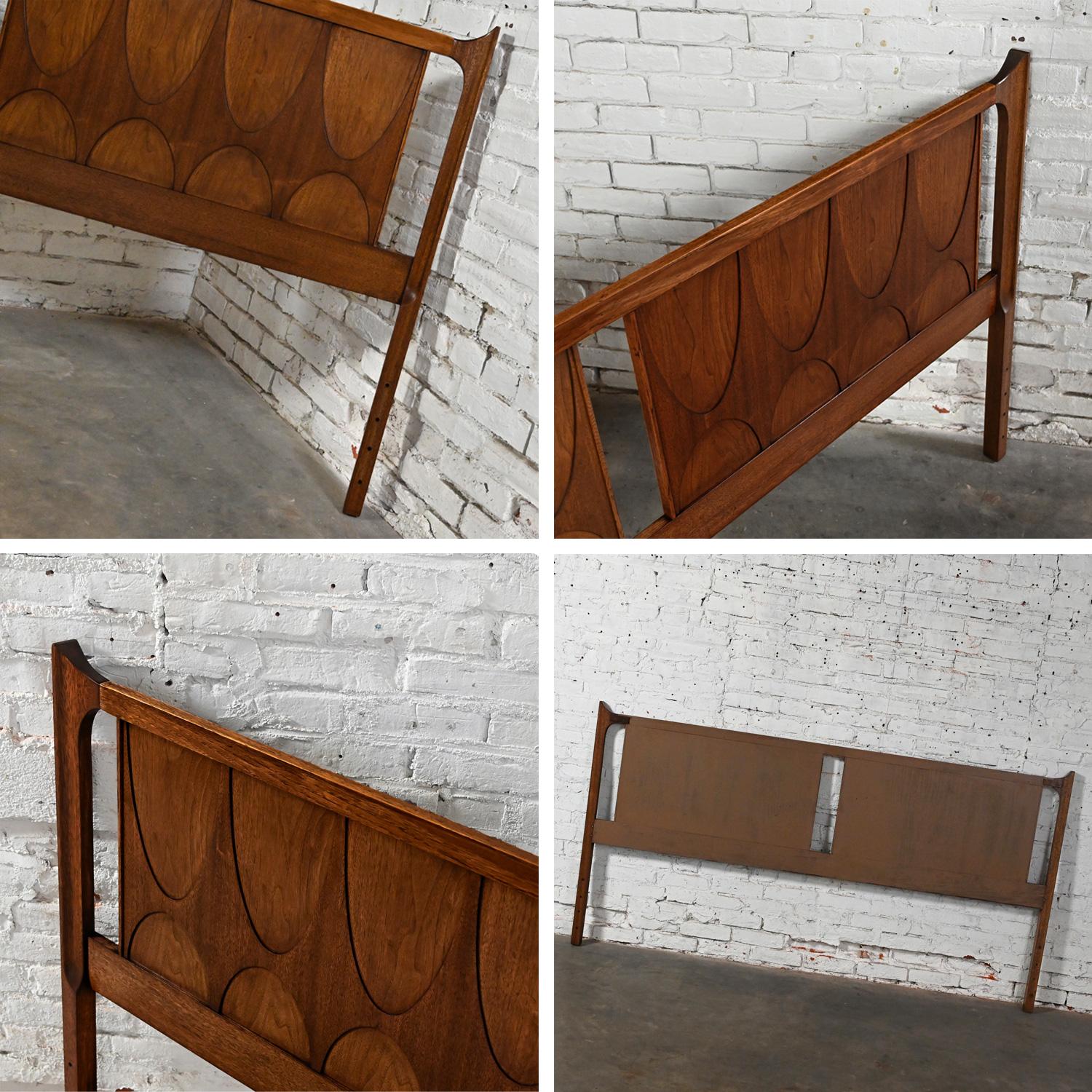 MCM Brutalist Brasilia King Sized Headboard 6130-59 Broyhill Premier Series  8