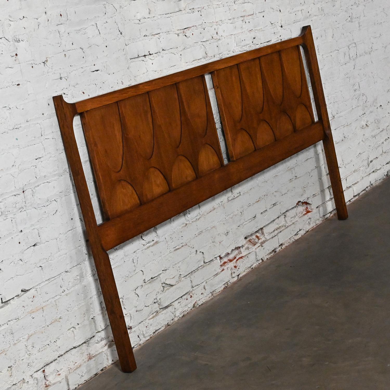 MCM Brutalist Brasilia King Sized Headboard 6130-59 Broyhill Premier Series 1
