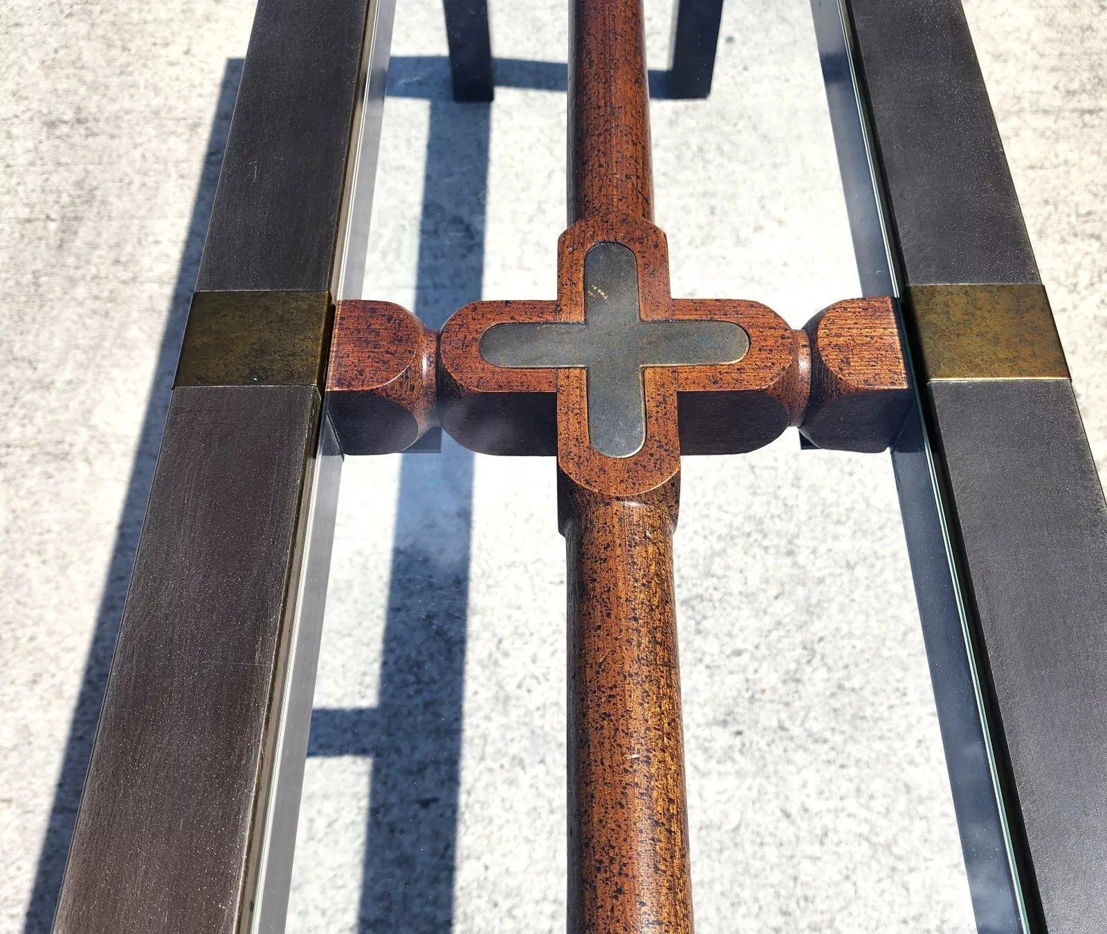 MCM Brutalist Console Sofa Table 1960s For Sale 4