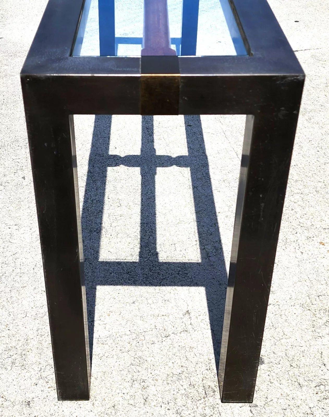 MCM Brutalist Console Sofa Table 1960s For Sale 7