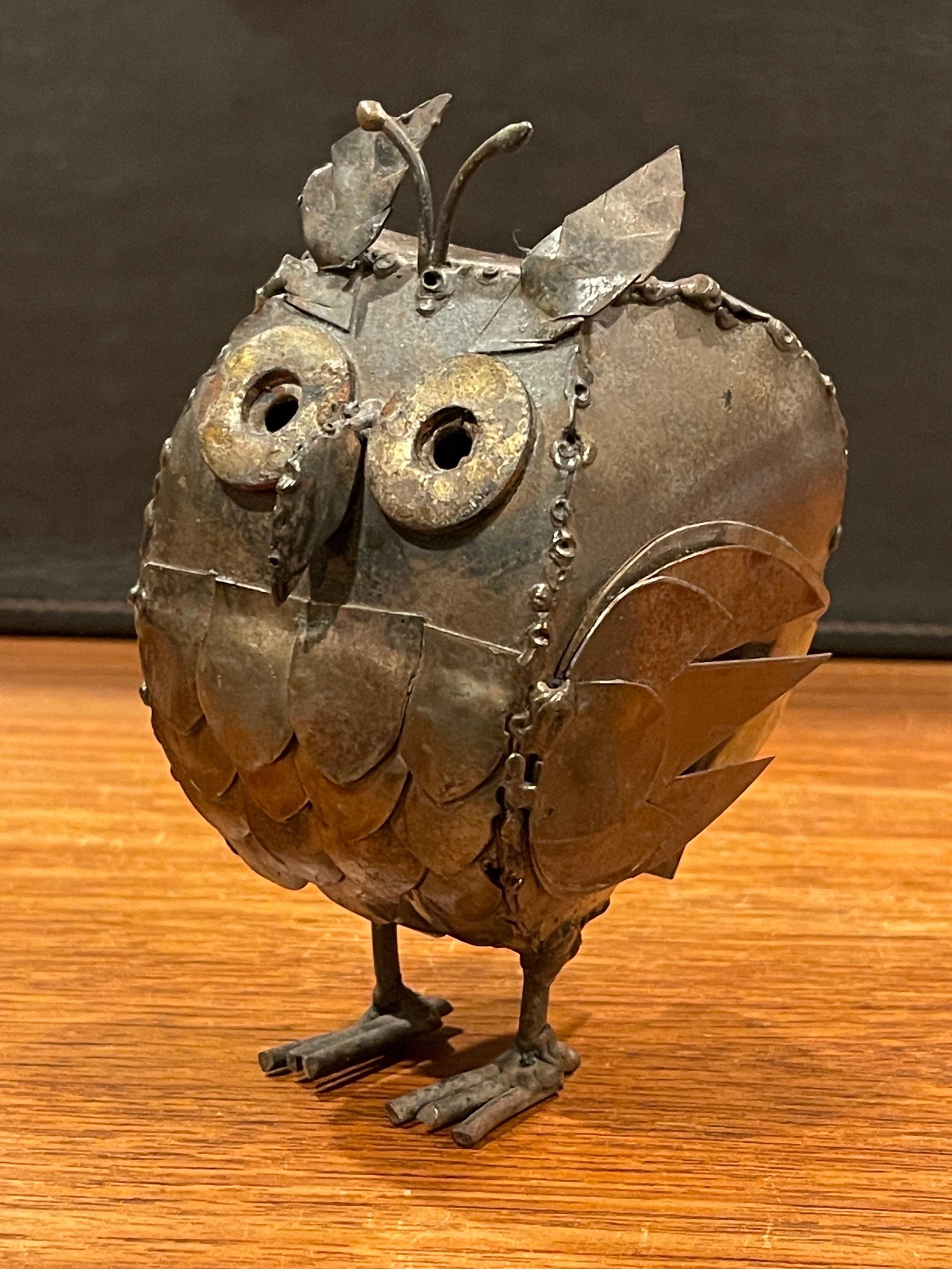 Mid-Century Modern MCM Brutalist Owl Sculpture For Sale