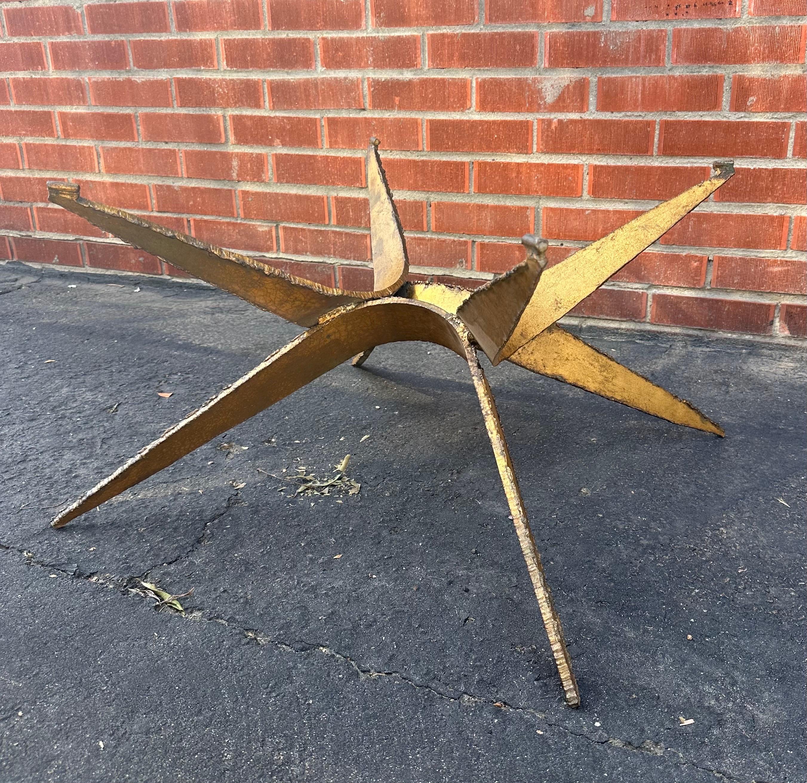 MCM Brutalist Torch Cut Steel Coffee Table in the Style of Silas Seandel 7