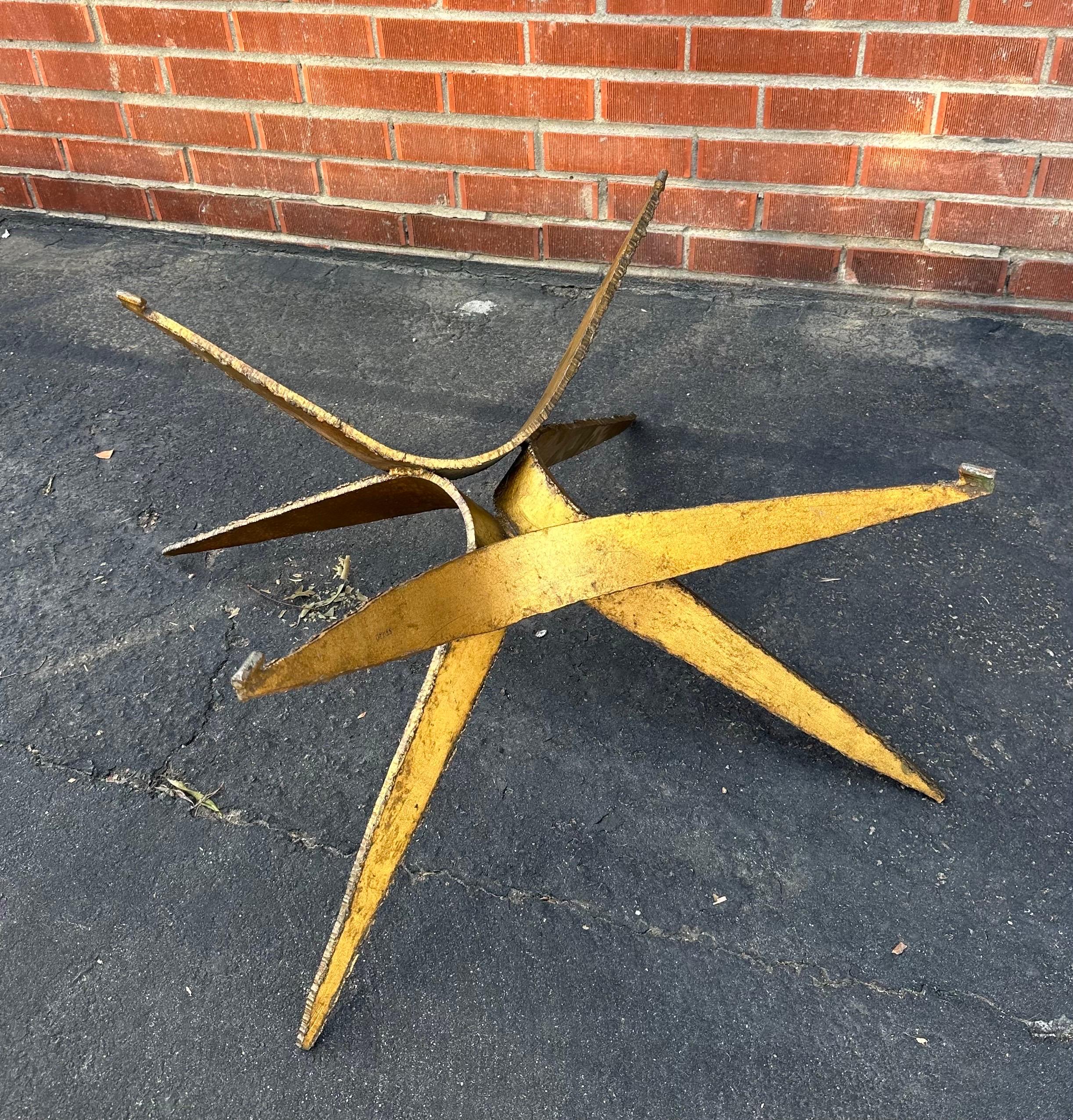 MCM Brutalist Torch Cut Steel Coffee Table in the Style of Silas Seandel 8