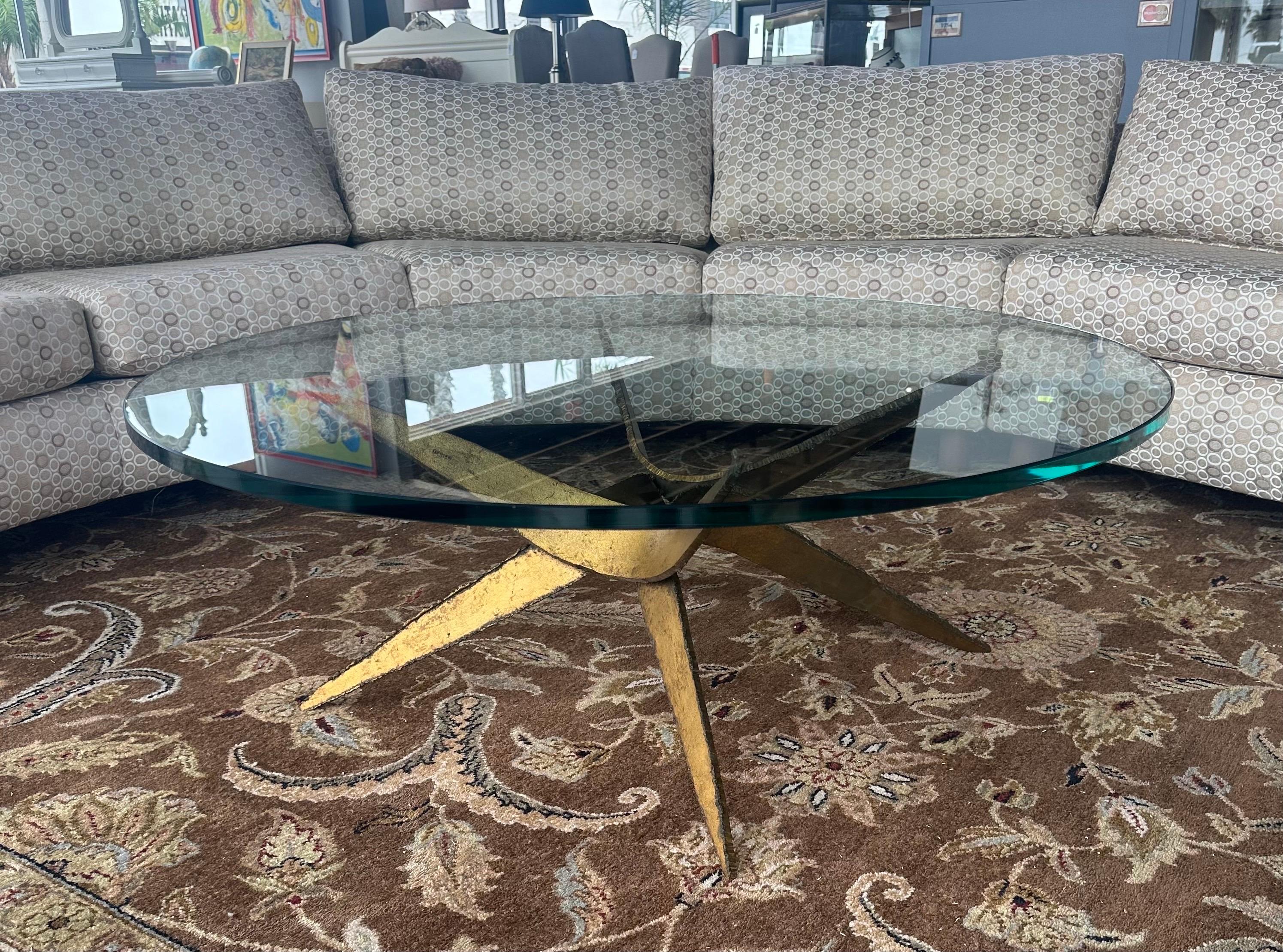 MCM Brutalist Torch Cut Steel Coffee Table in the Style of Silas Seandel 1