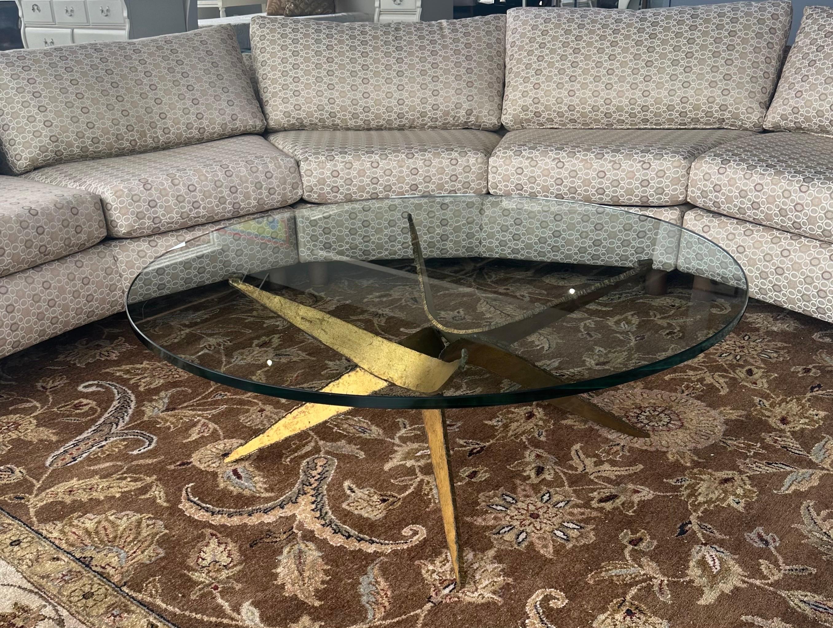 MCM Brutalist Torch Cut Steel Coffee Table in the Style of Silas Seandel 2