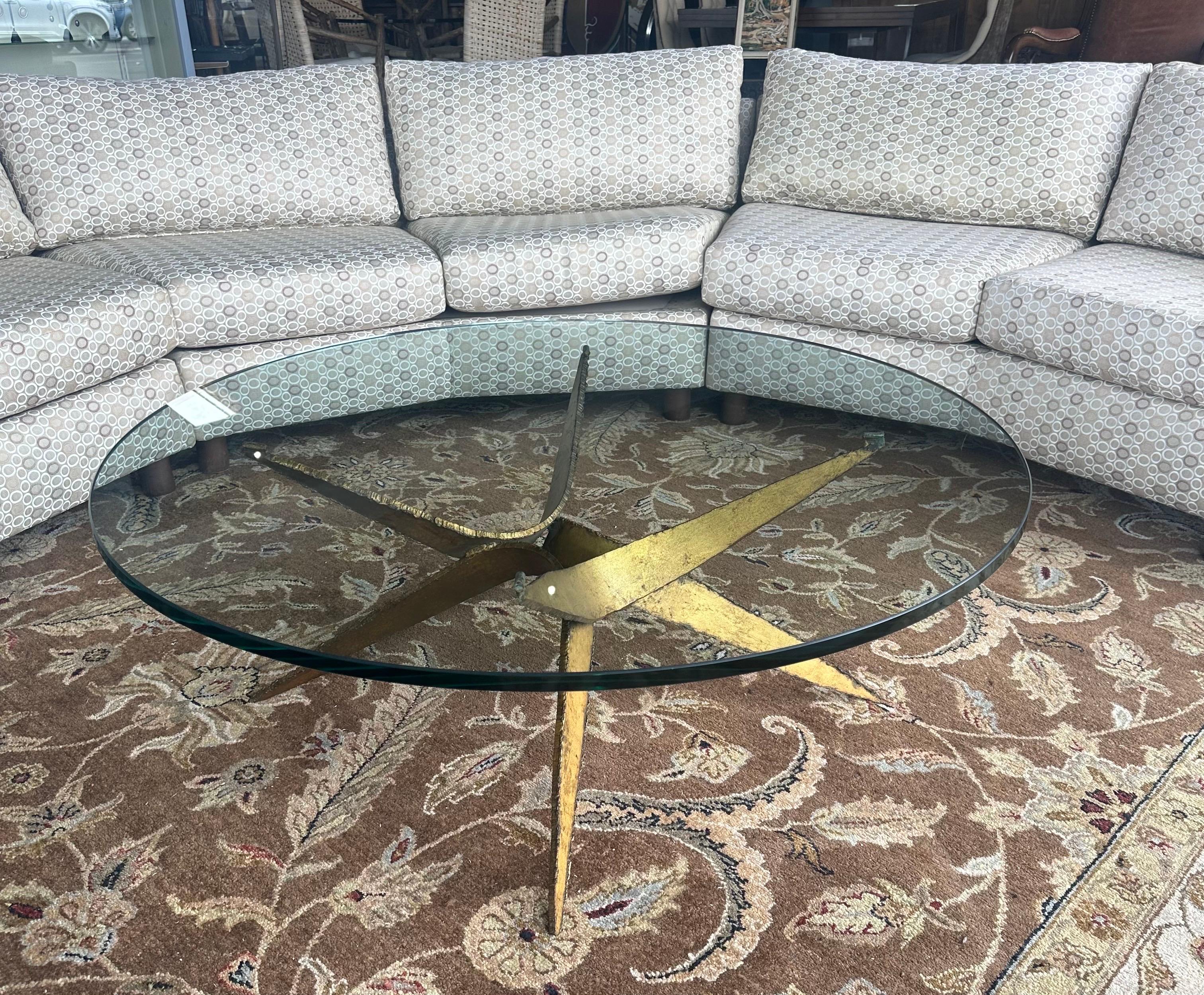 MCM Brutalist Torch Cut Steel Coffee Table in the Style of Silas Seandel 3