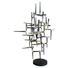 MCM Brutalist Welded Nail Sculpture Jewelry Stand 