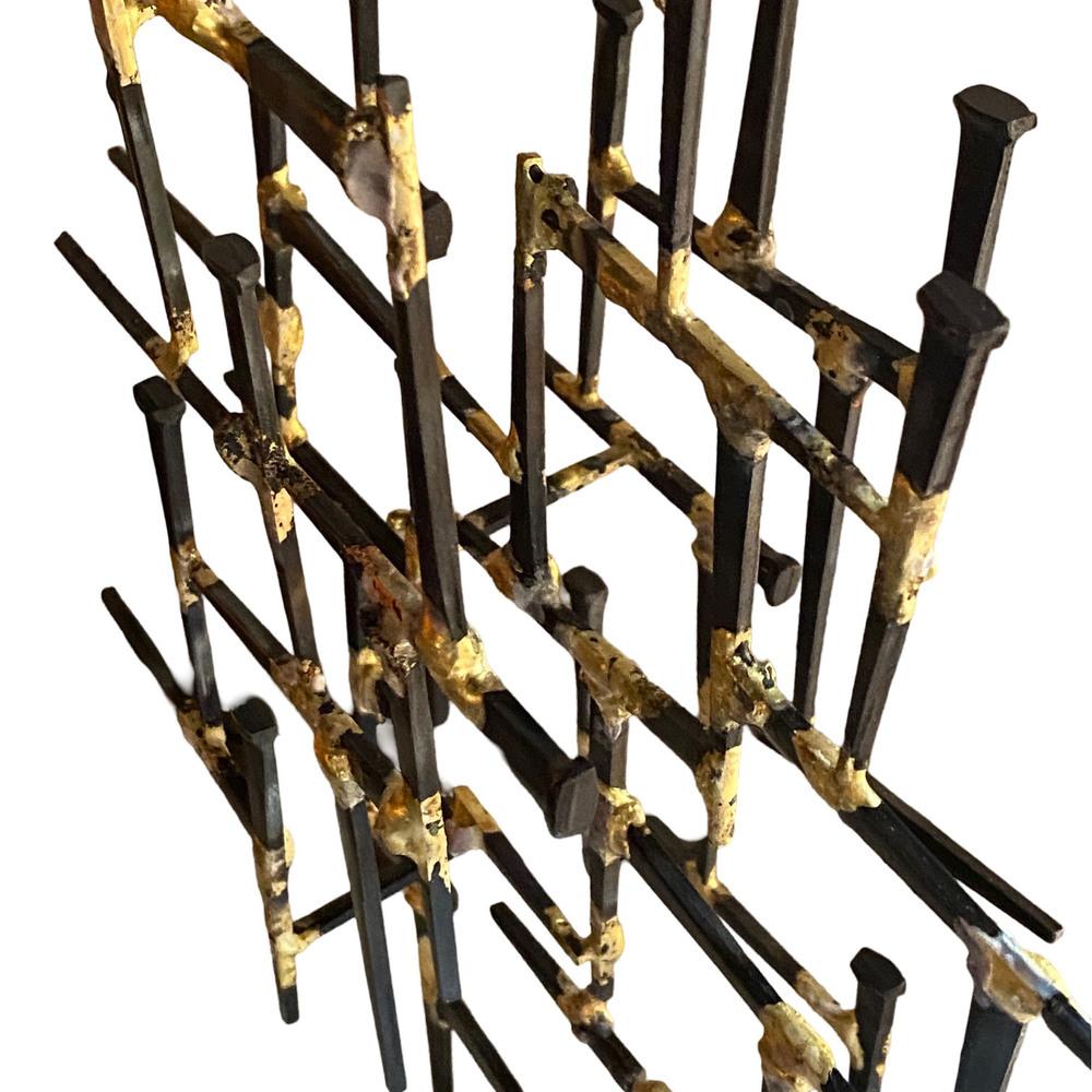 MCM  Brutalist Welded Nail Sculpture Jewlery Stand  For Sale 1