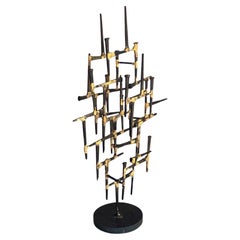 Used MCM  Brutalist Welded Nail Sculpture Jewlery Stand 