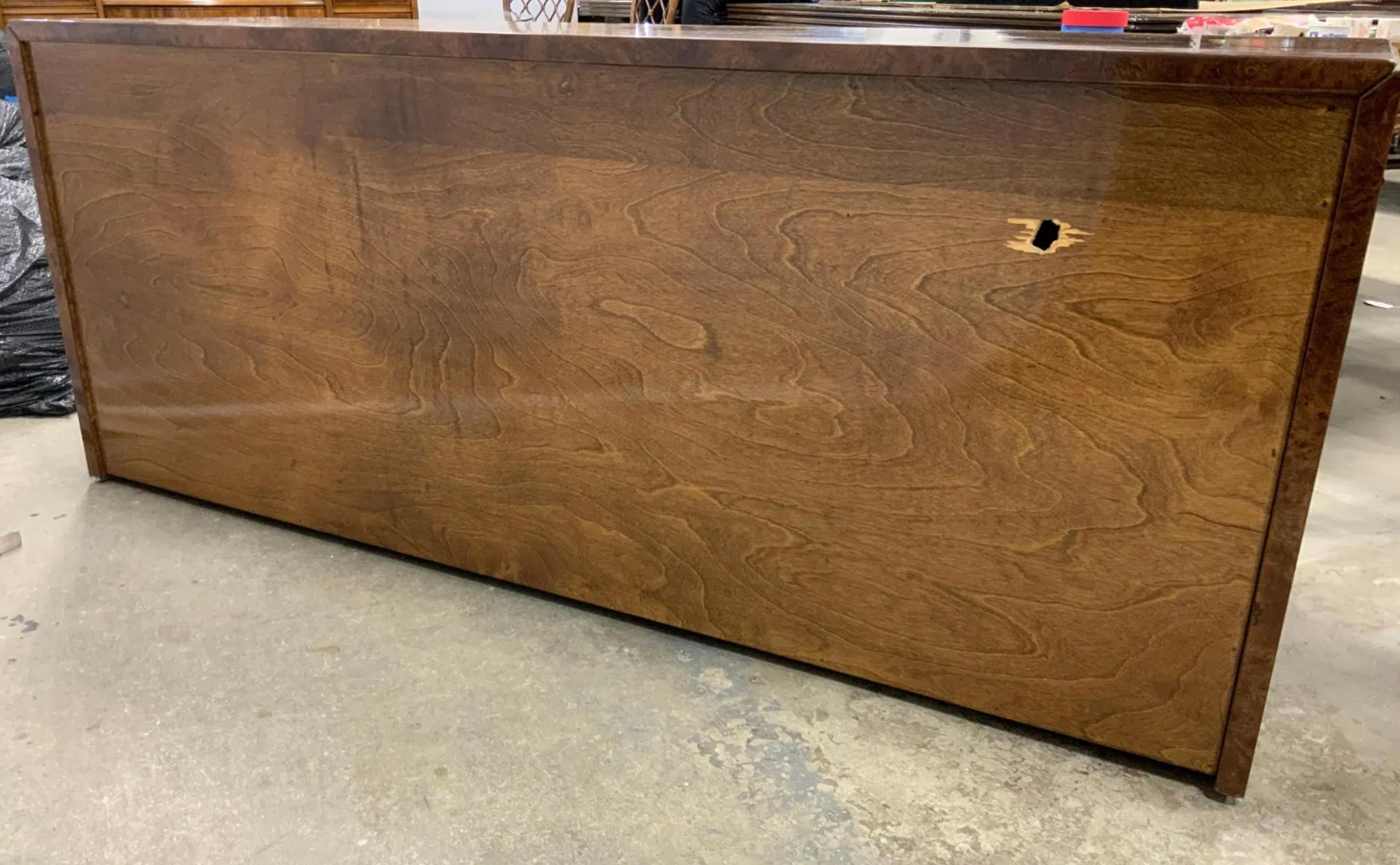 MCM Burlwood Buffet Sideboard In Good Condition For Sale In New York, NY