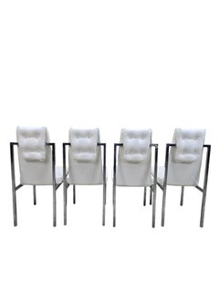 MCM Cal-Style Furniture Mfg. Chrome High Back Dining Chairs – 6