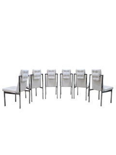 MCM Cal-Style Furniture Mfg. Chrome High Back Dining Chairs – 6