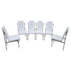 MCM Cal-Style Furniture Mfg. Chrome High Back Dining Chairs – 6