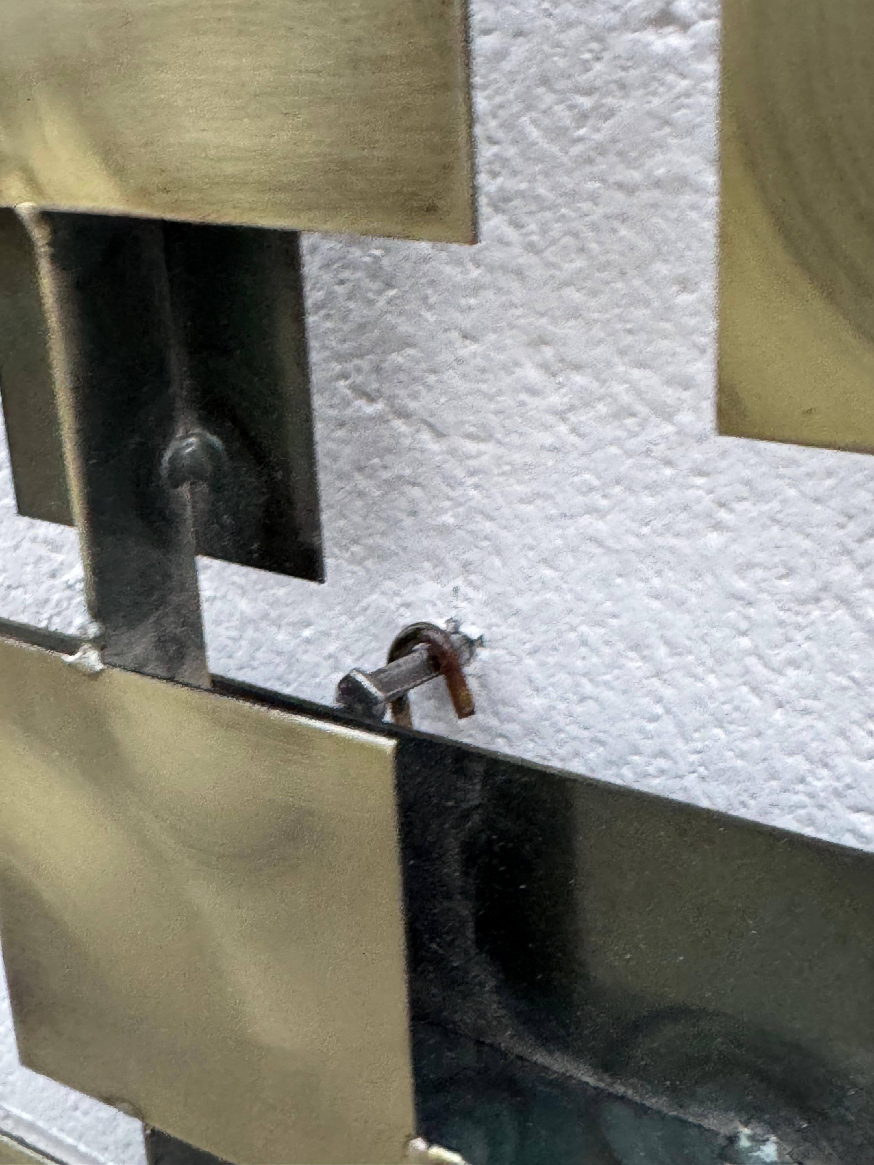 MCM Artista californiano J. Gaylord Ortman 1974 Scultura in metallo modernista brutale in vendita 9