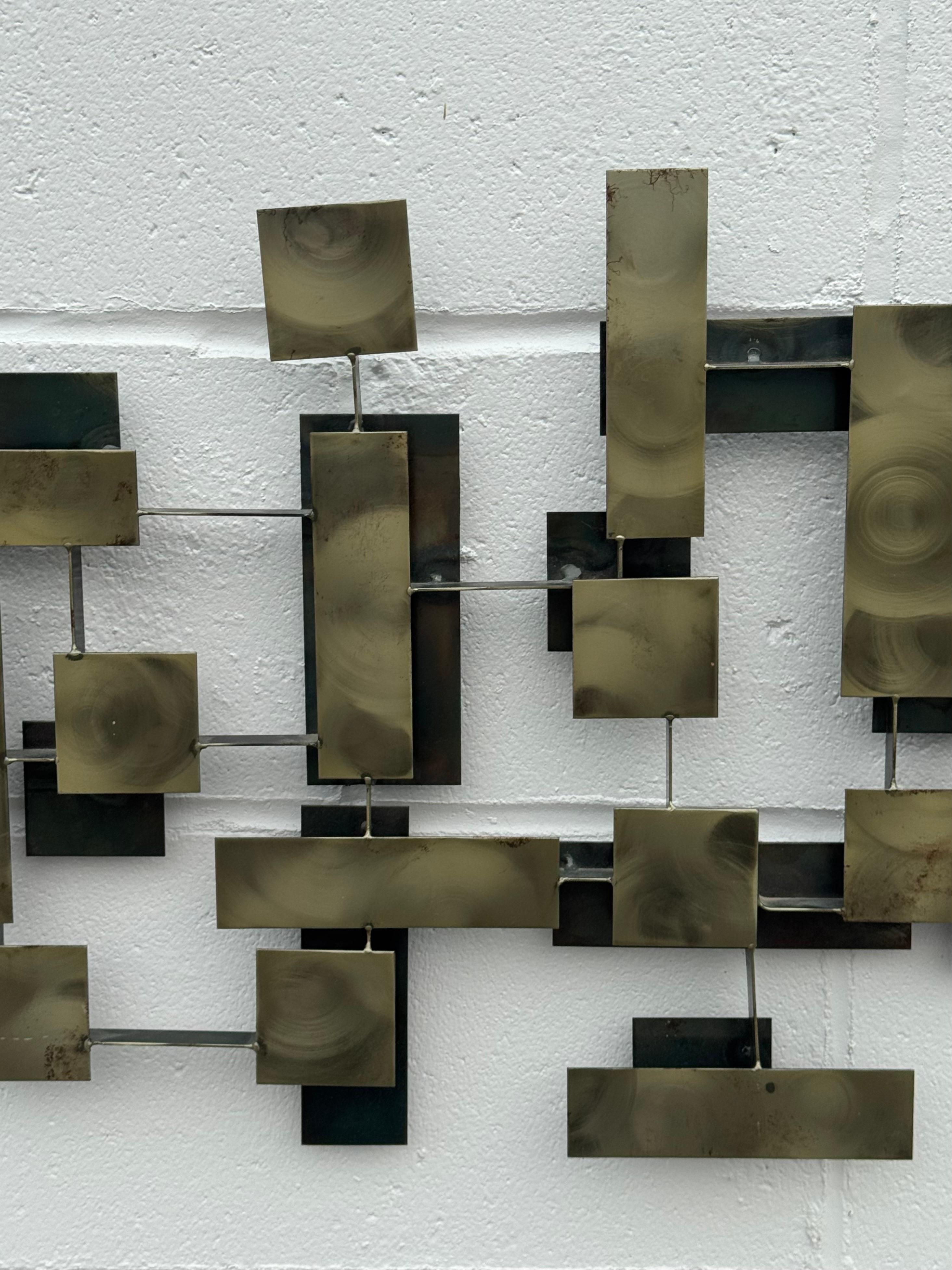 MCM Artista californiano J. Gaylord Ortman 1974 Scultura in metallo modernista brutale In condizioni buone in vendita a St. Louis, MO