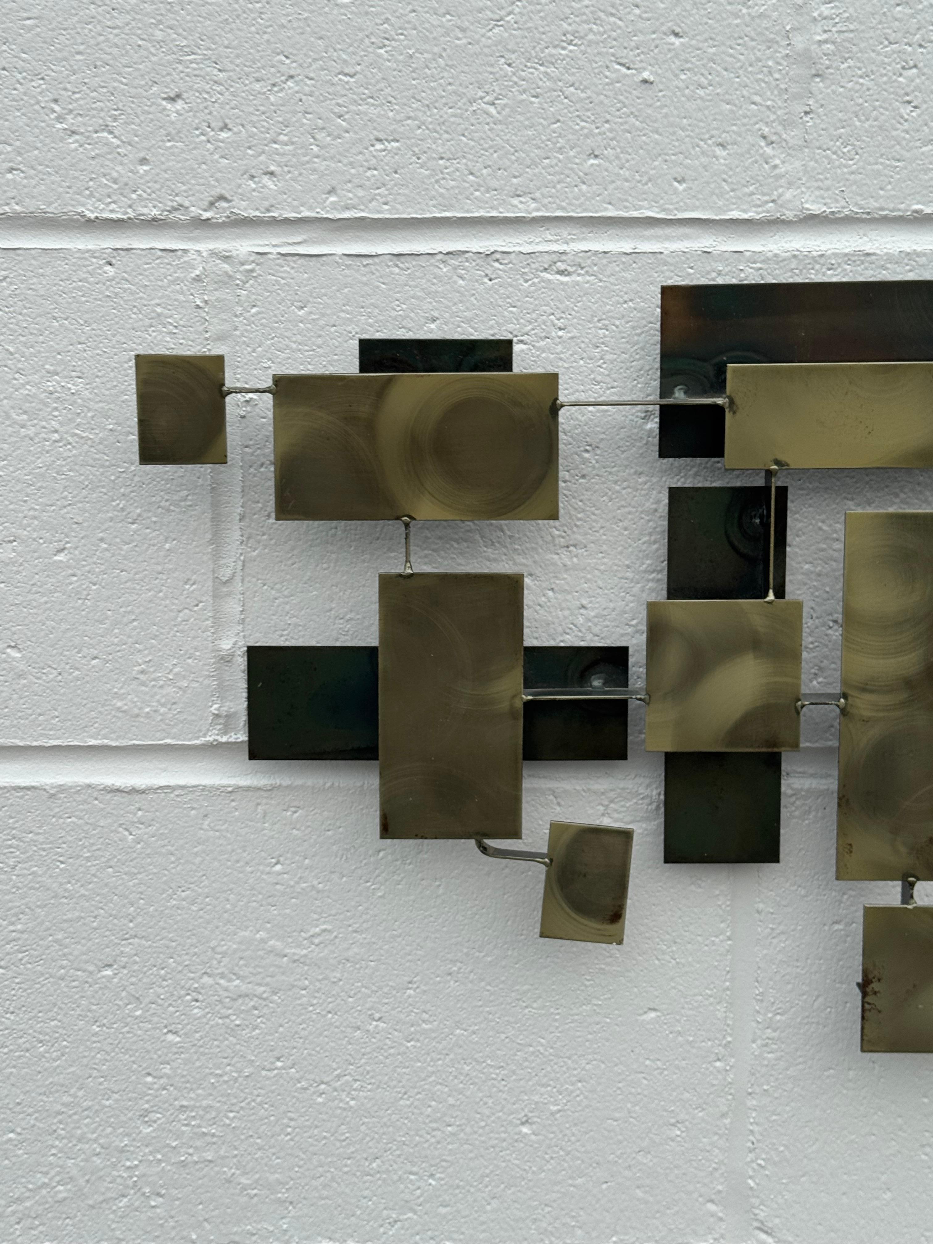 Metallo MCM Artista californiano J. Gaylord Ortman 1974 Scultura in metallo modernista brutale in vendita