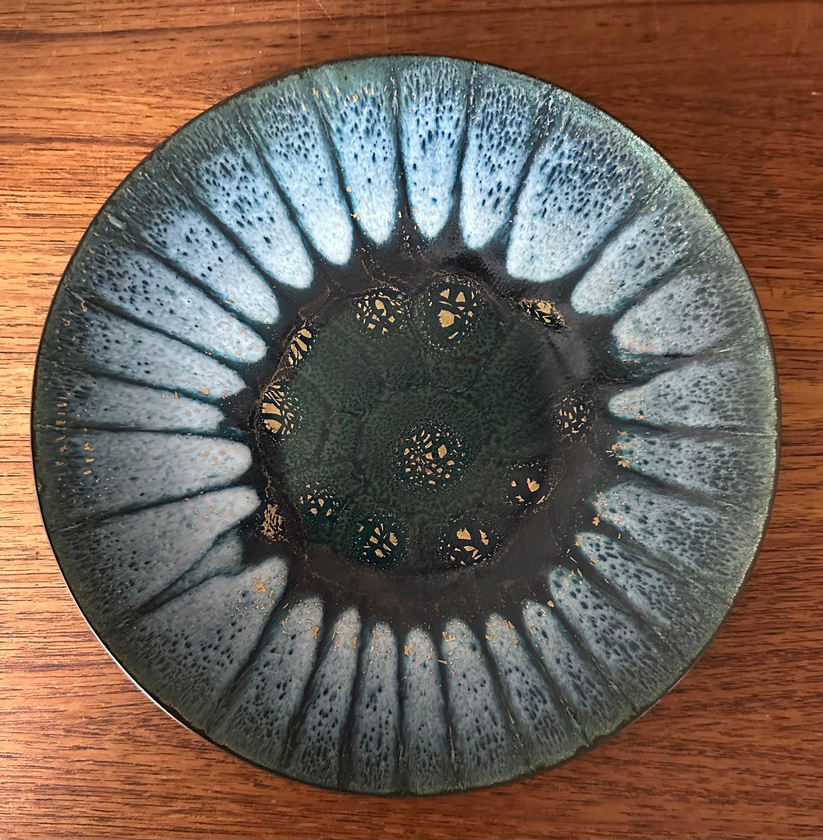 Americano Ciotola a basso profilo in smalto Sunburst di MCM California di Sascha Brastoff in vendita