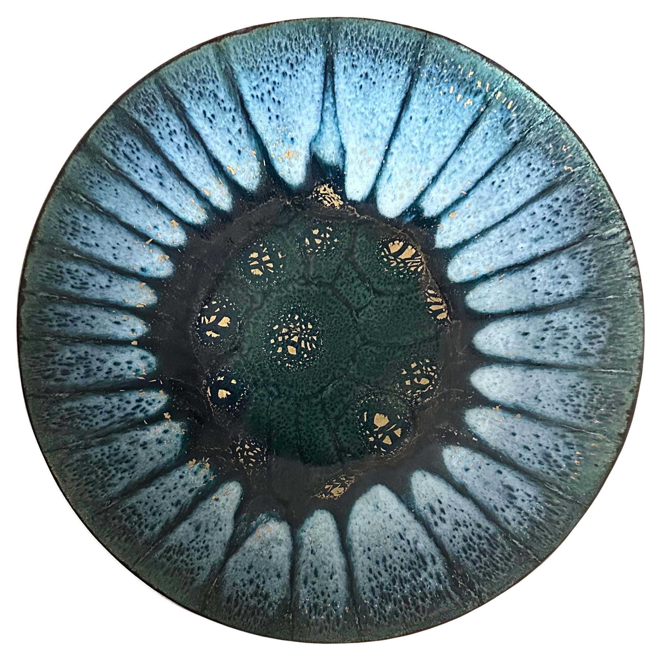 Ciotola a basso profilo in smalto Sunburst di MCM California di Sascha Brastoff in vendita