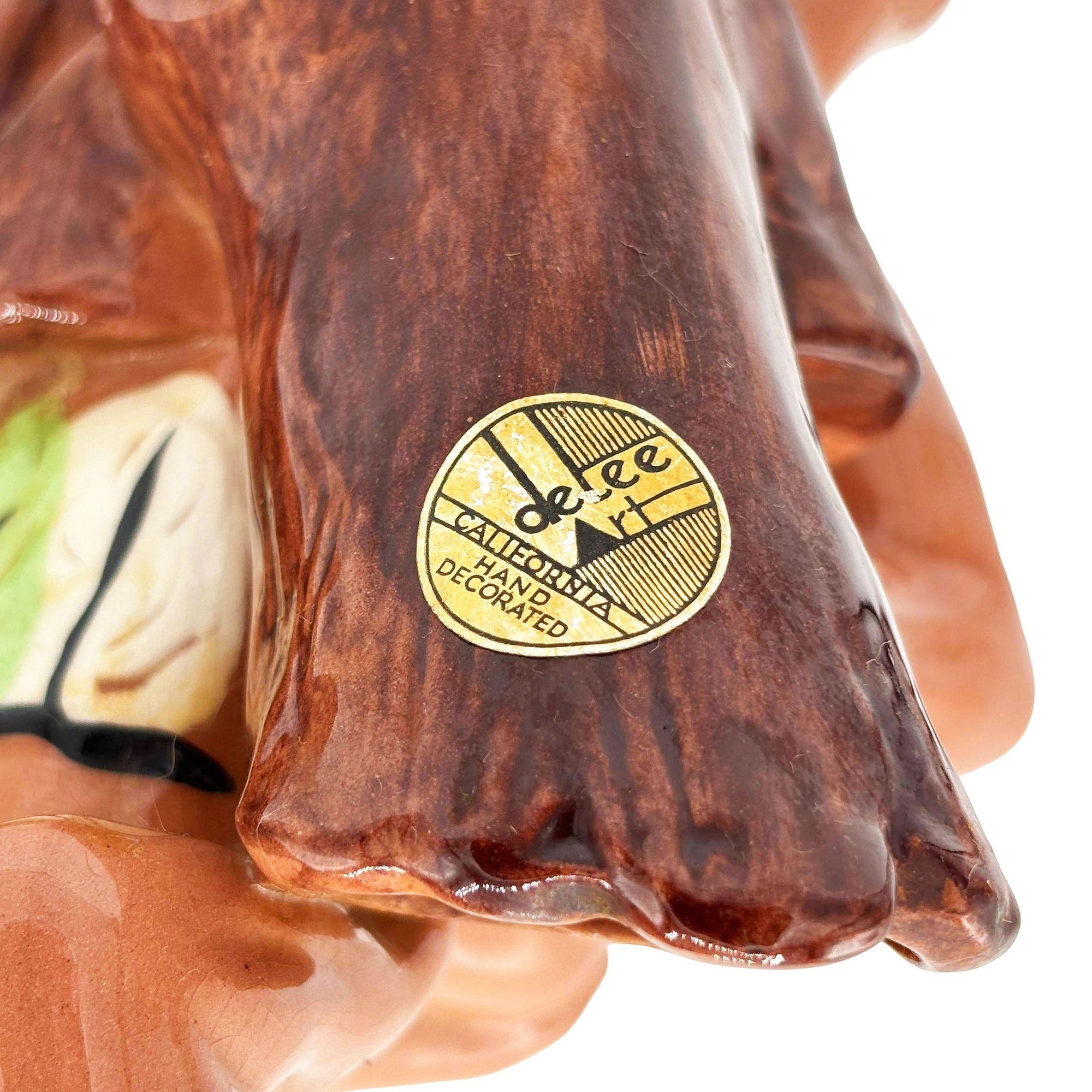 Metà XX secolo Set di fioriere in ceramica MCM California Pottery Hawaiian Hula Leilani & Maui di Delee