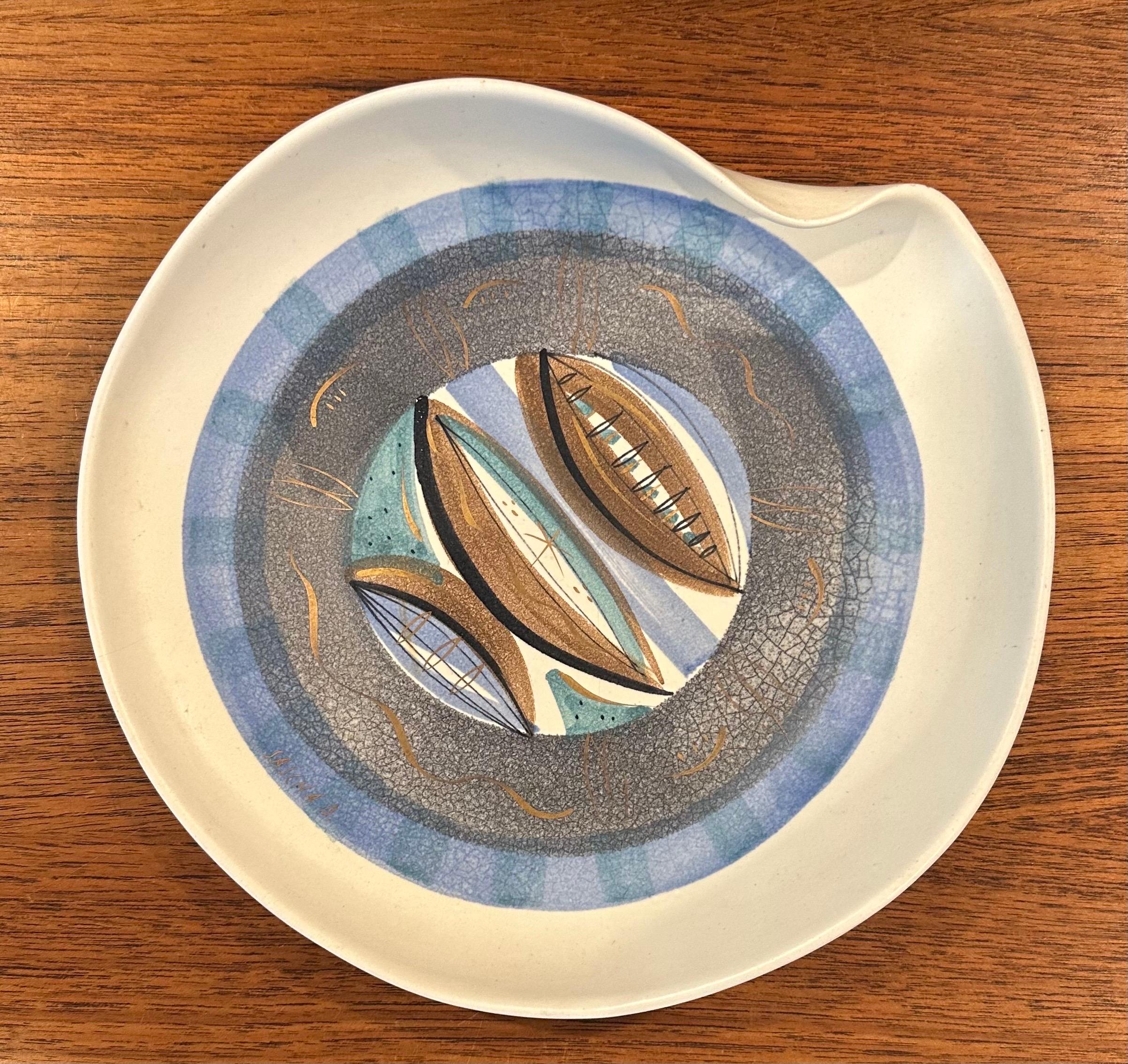 Cuenco bajo MCM California Pottery de Sascha Brastoff Alfarería en venta