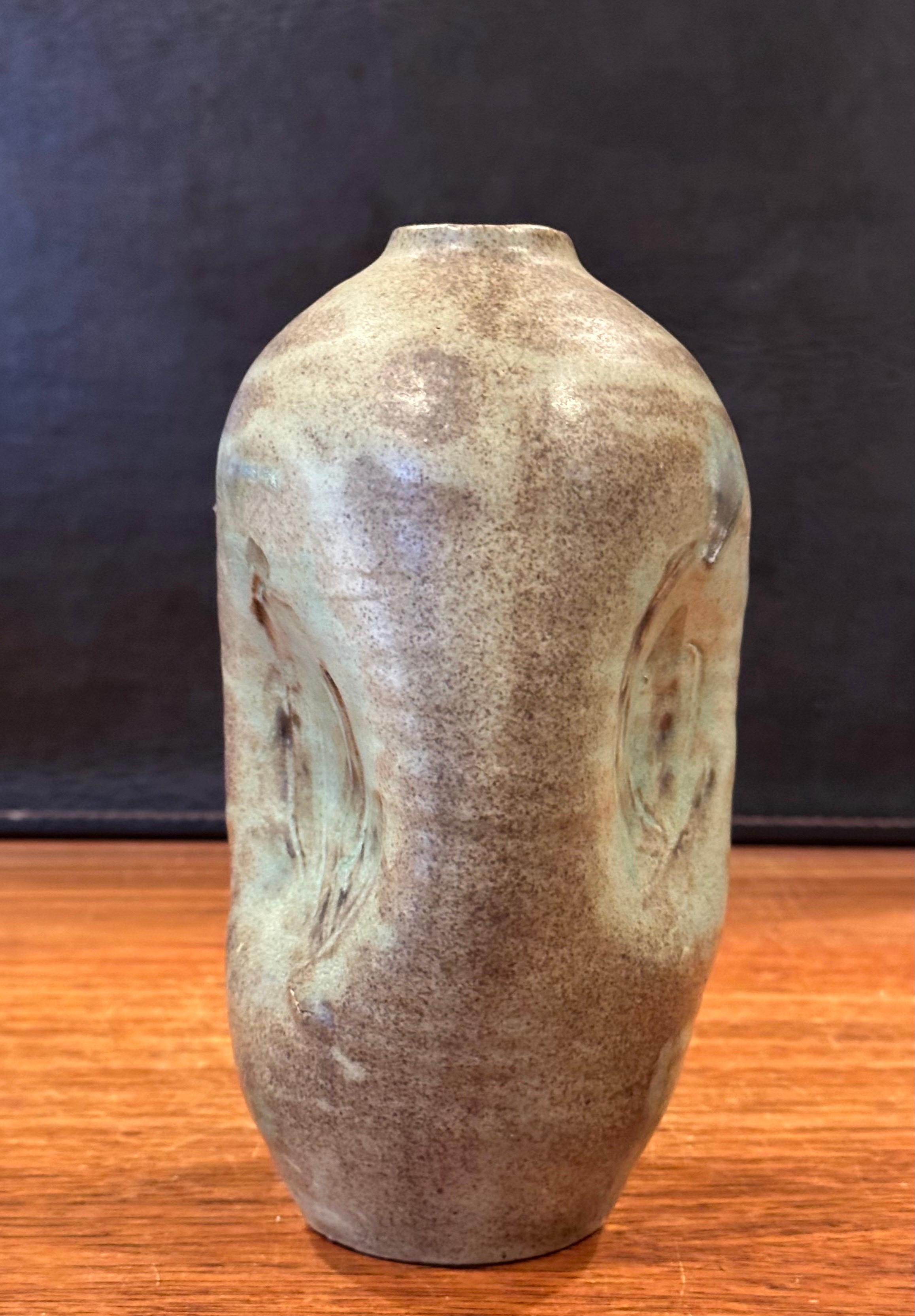 MCM California Studio Pottery Stoneware Vase In Good Condition For Sale In San Diego, CA
