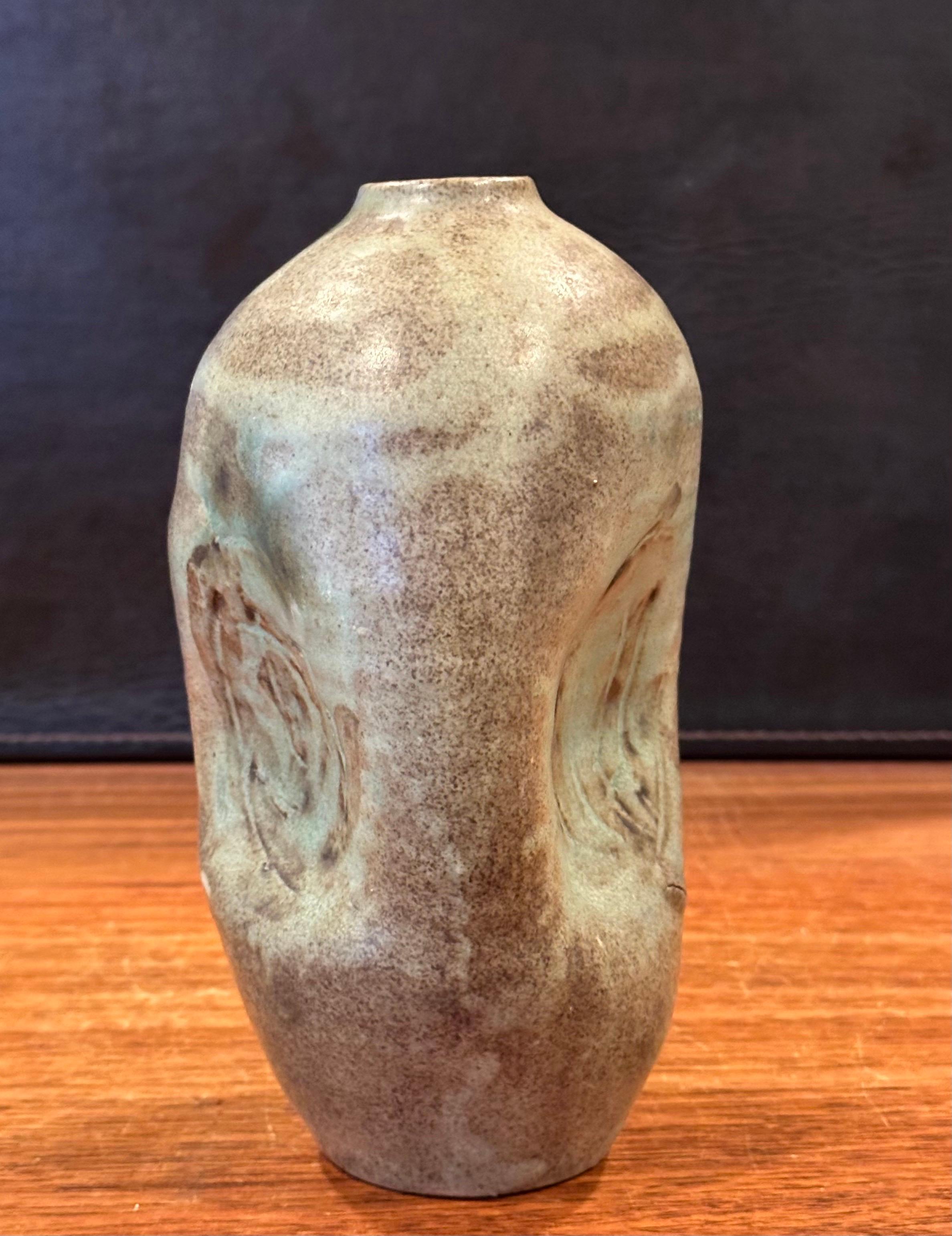 20th Century MCM California Studio Pottery Stoneware Vase For Sale