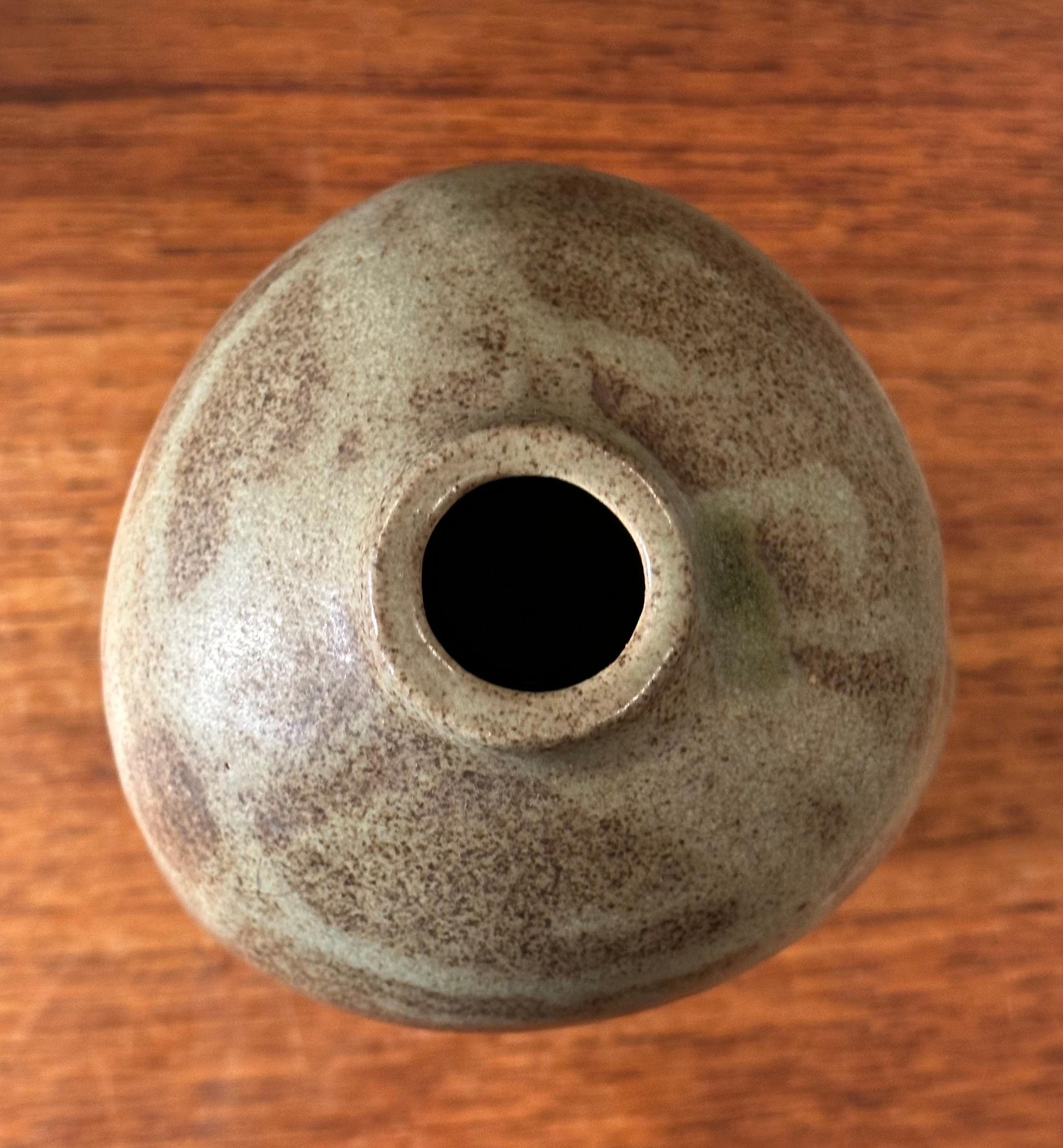 MCM California Studio Pottery Stoneware Vase For Sale 3