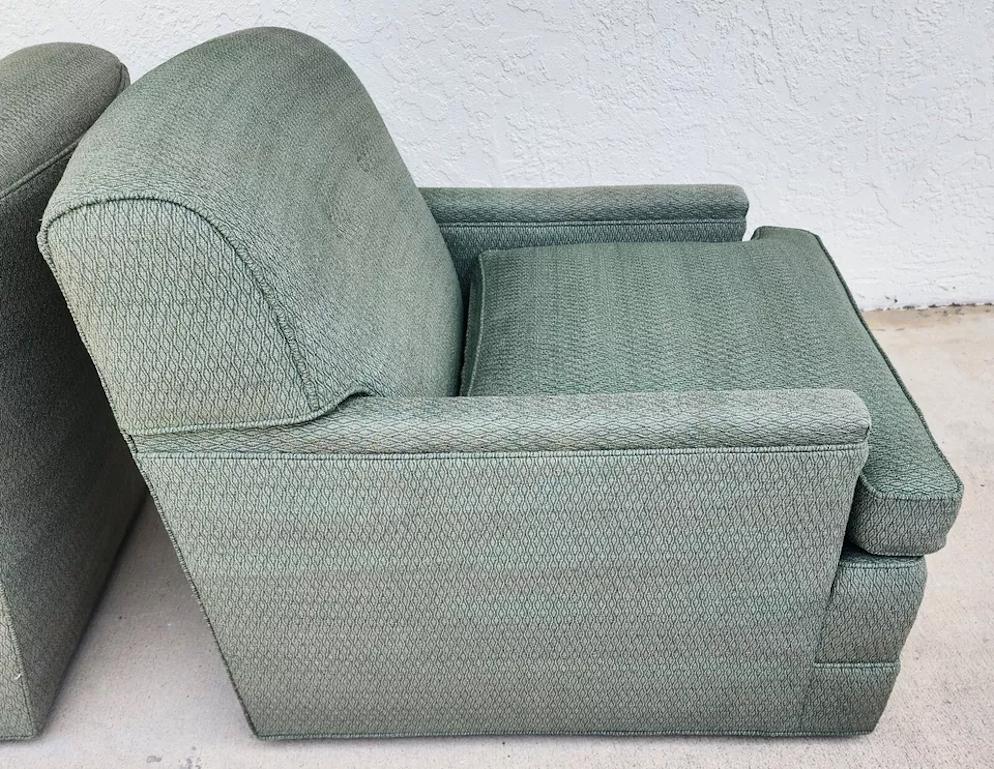 MCM Carr & Company Lounge Chairs Swivel Low Profile Pair im Angebot 3