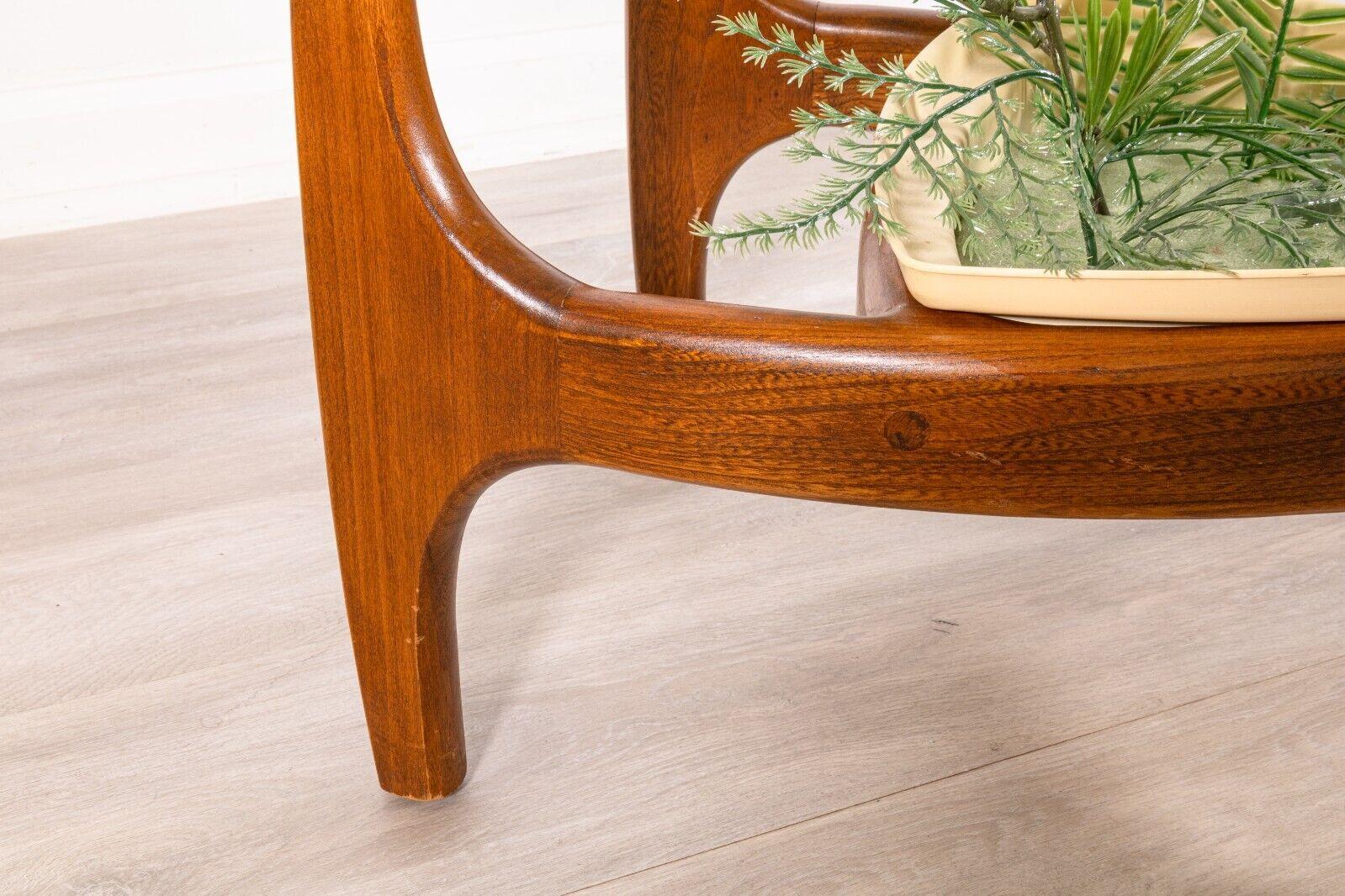 MCM C.E. Waltman for Tonk Walnut Biomorphic 2 Tier Side End Table with Planter 4