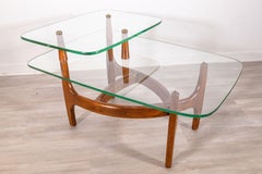 MCM C.E. Waltman pour Tonk table d'appoint biomorphique à 2 niveaux avec jardinière