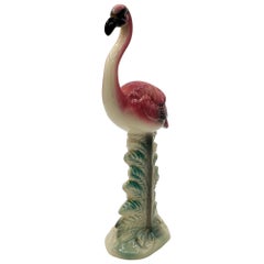 MCM Ceramic California Pottery Standing Tall Pink Flamingo Figurine Statue