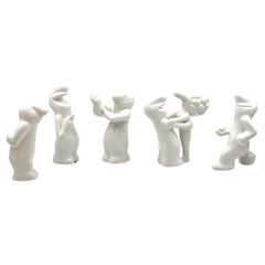 Sculture in ceramica MCM 'La Linea' di Osvaldo Cavandoli, serie completa anni '60