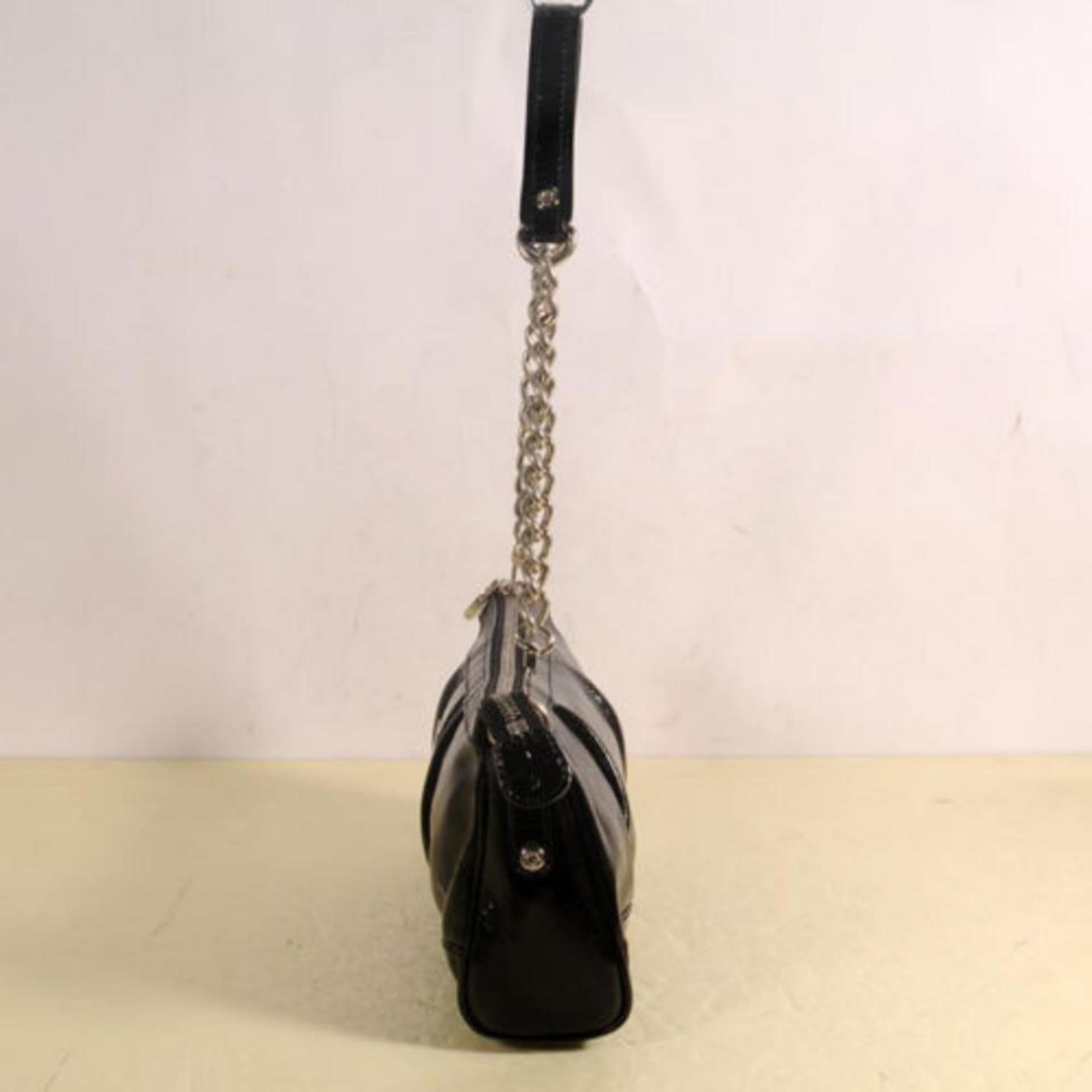 MCM Chain 869163 Black Patent Leather Shoulder Bag For Sale 1