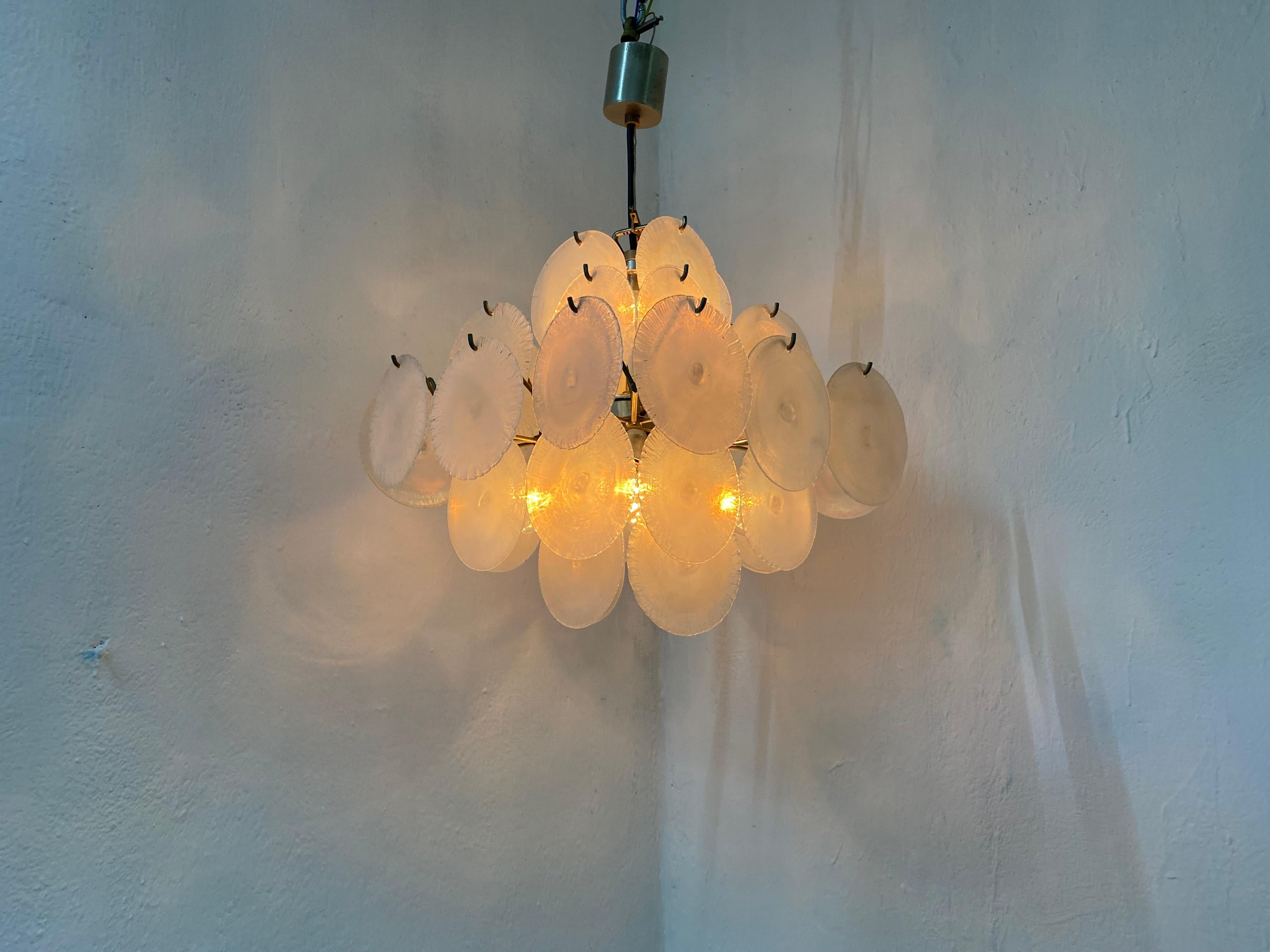 MCM Chandelier by Carlo Nason for Mazzega in Murano Glass, circa 1968 For Sale 3