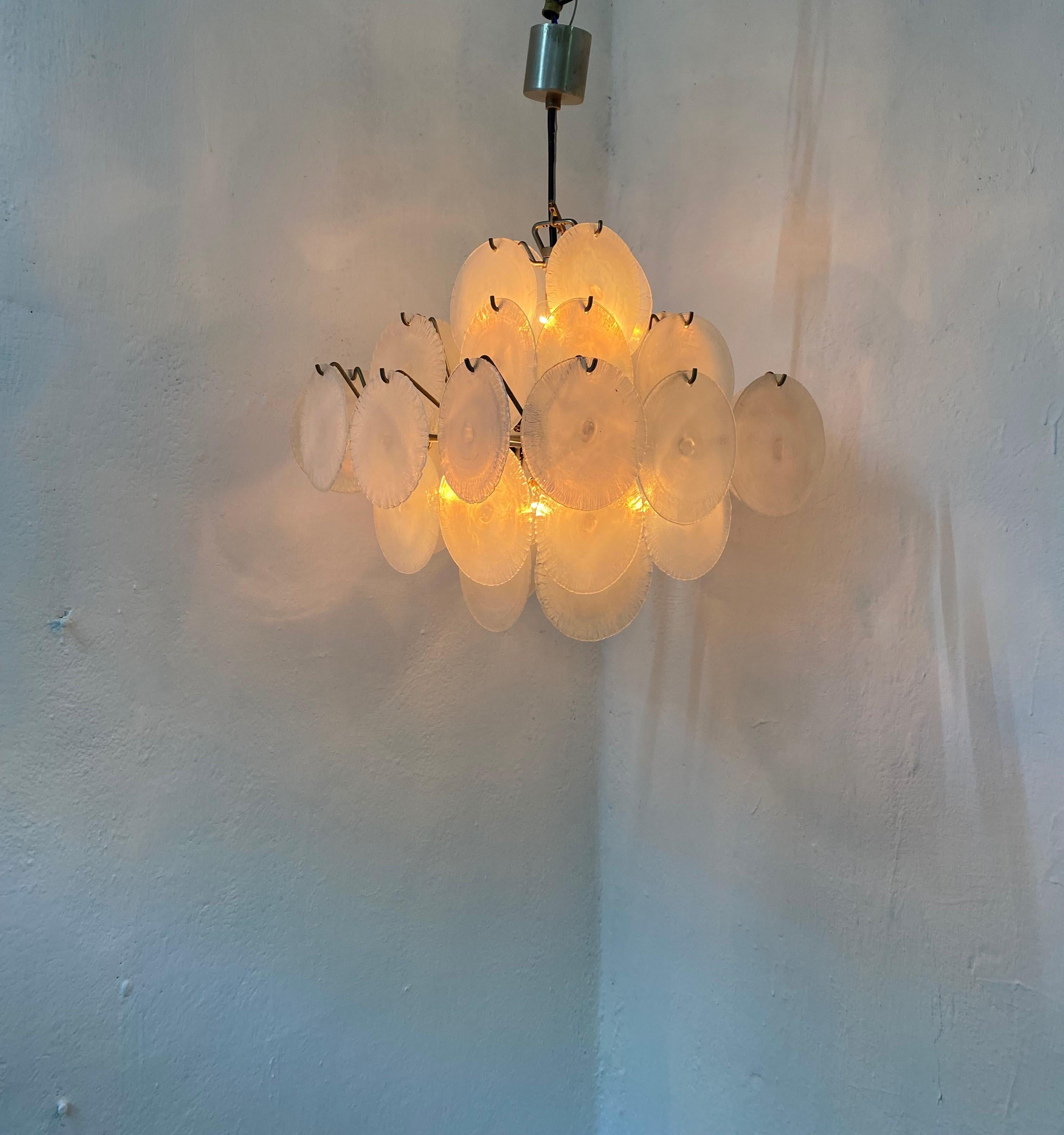 MCM Chandelier by Carlo Nason for Mazzega in Murano Glass, circa 1968 For Sale 5