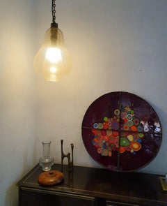 MCM Chandelier by Carlo Nason for Mazzega in Murano Pulegoso Glass, circa 1960