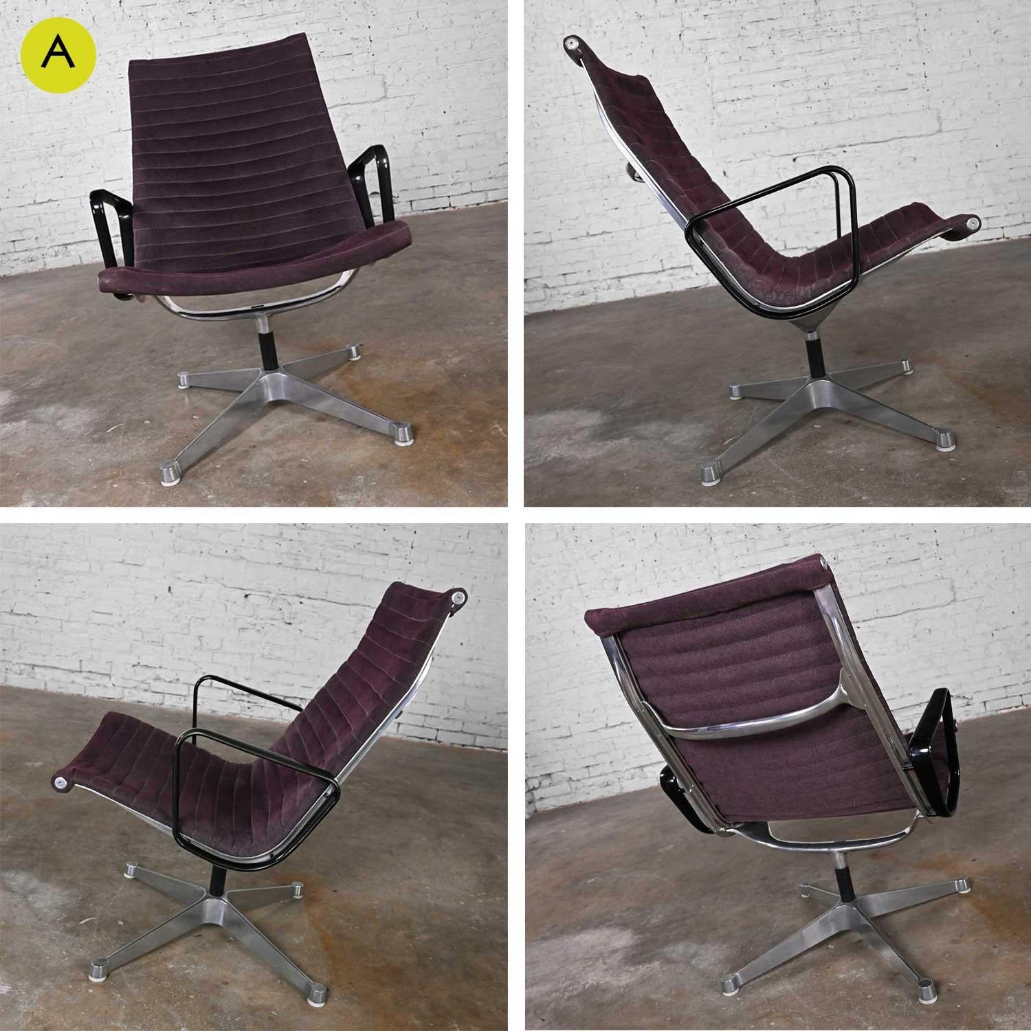 20ième siècle Chaise à haut dossier en aluminium Charles & Ray Eames pour Herman Miller Aluminum Group en vente