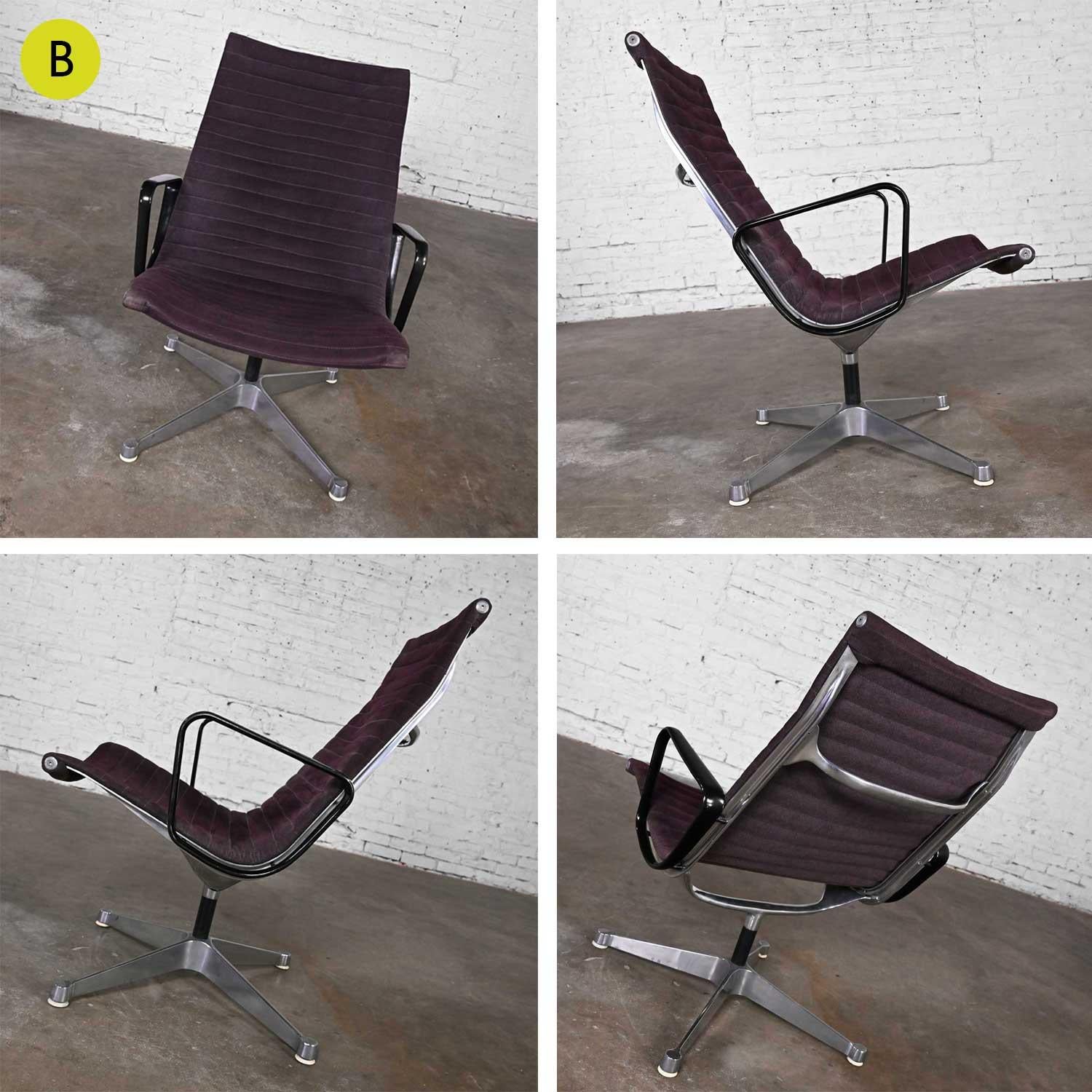 Chaise à haut dossier en aluminium Charles & Ray Eames pour Herman Miller Aluminum Group en vente 1