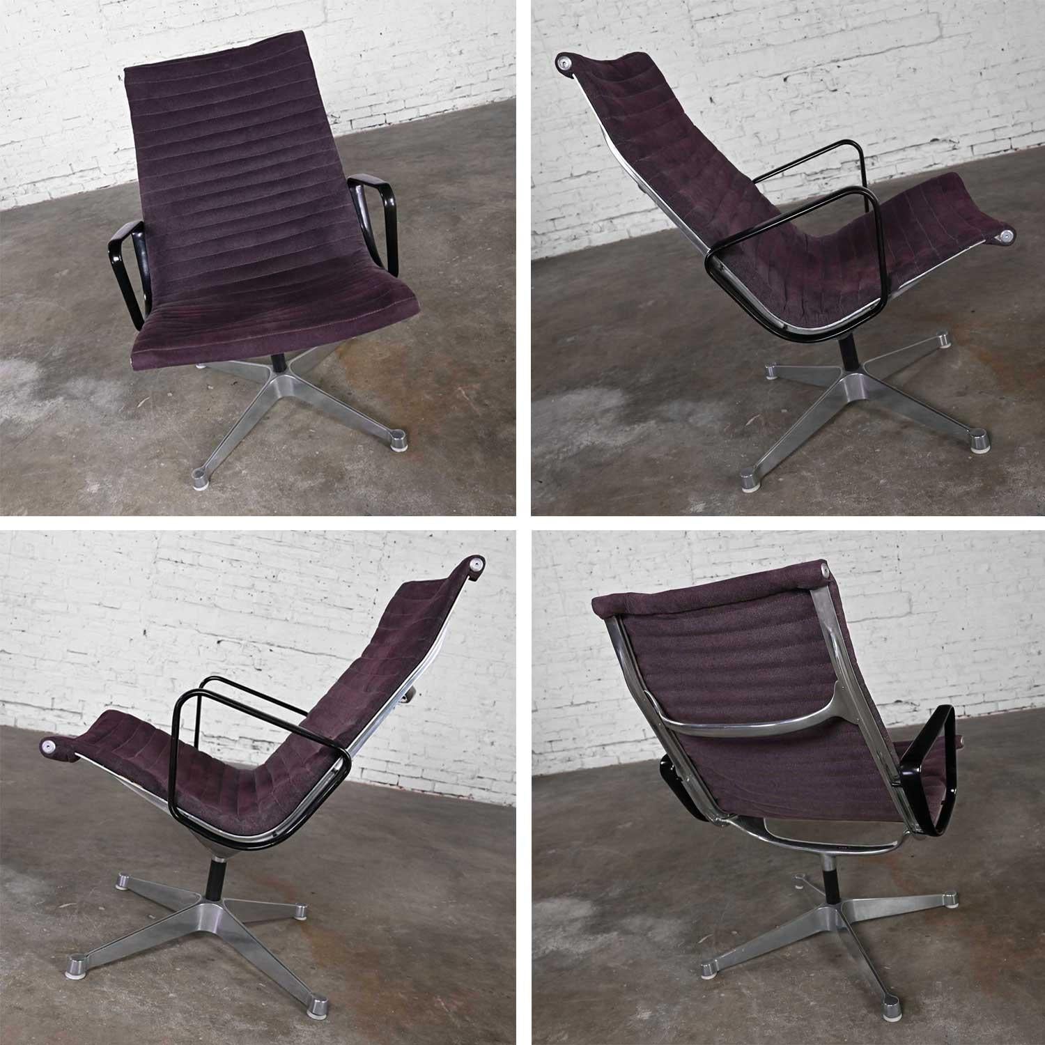 MCM Charles & Ray Eames for Herman Miller Aluminum Group High Back Chairs Set 3 For Sale 12