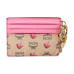 MCM Cherry Monogram Coin Pouch Keychain Wallet MC-1202P-0004